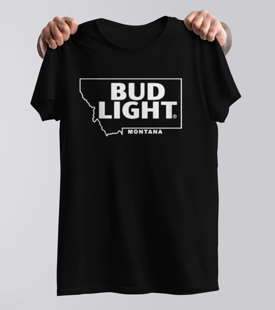 The Good Liars Bud Light Montana Map T-Shirt