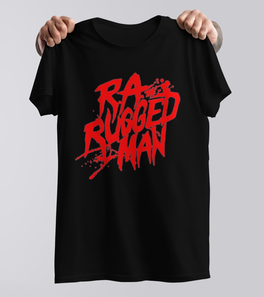 RA The Rugged Man Logo Blood Splatter T-Shirt