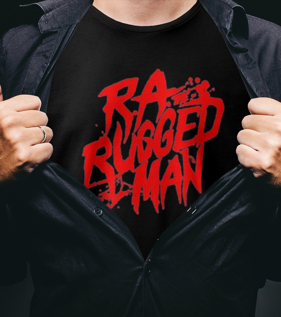 RA The Rugged Man Logo Blood Splatter T-Shirt