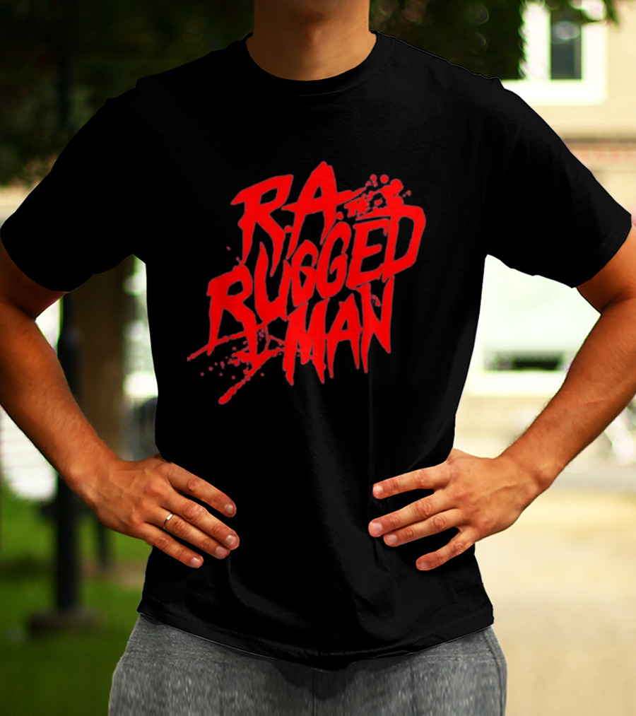 RA The Rugged Man Logo Blood Splatter T-Shirt