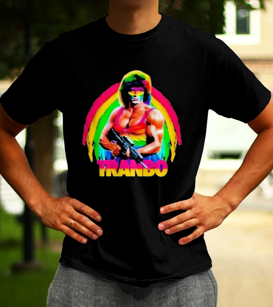 Rambo Tranbo Rainbow Warrior Bold Colors T-Shirt