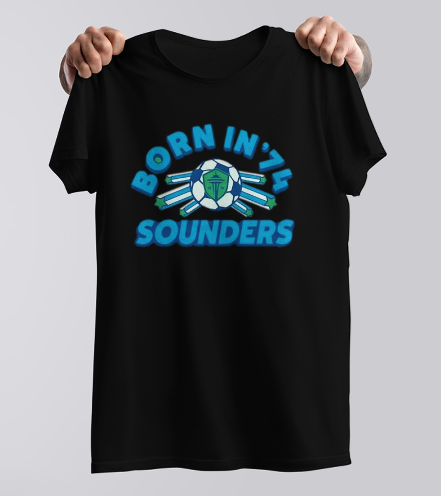 Seattle Sounders Born In ’74 Soccer Emblem T-Shirt