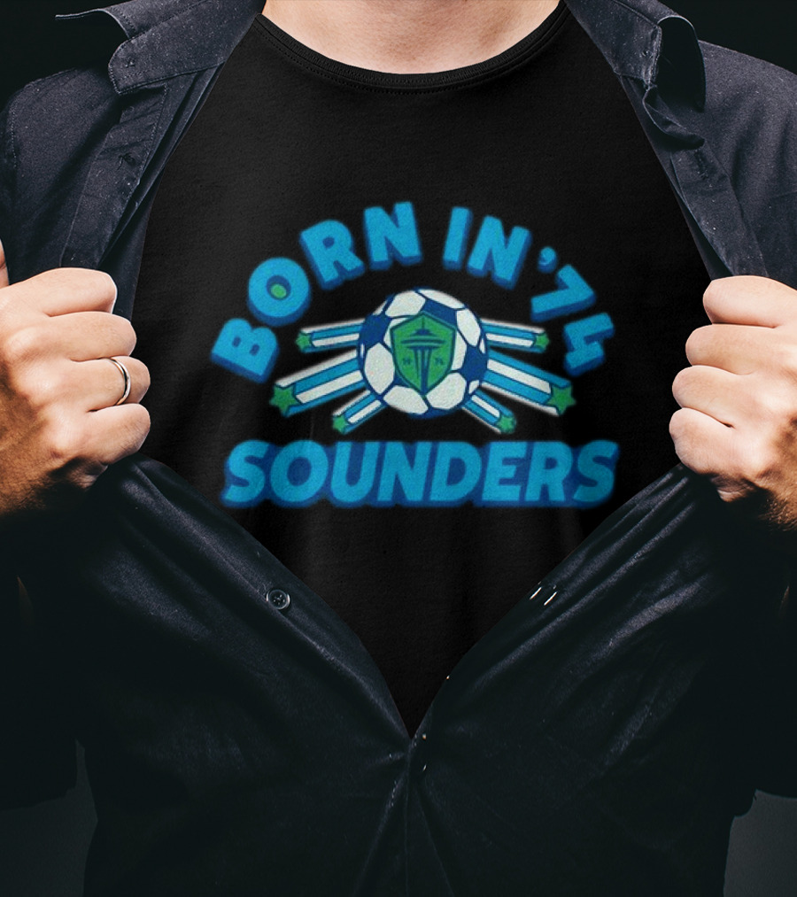 Seattle Sounders Born In ’74 Soccer Emblem T-Shirt