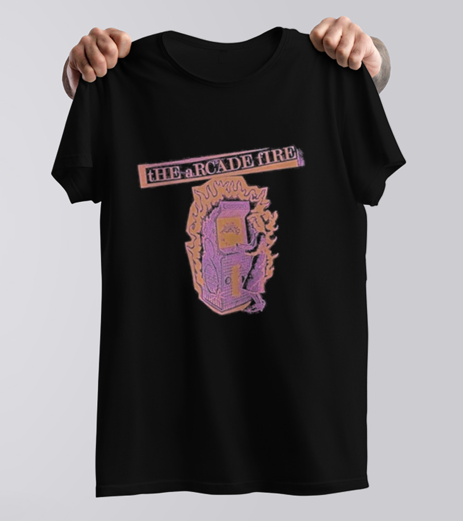 Arcade Fire The Arcade Fire Flaming Arcade Machine T-Shirt