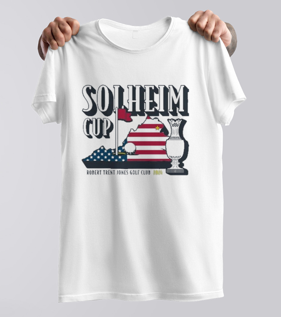 Golf X Solheim Cup Virginia American Flag Map T-Shirt