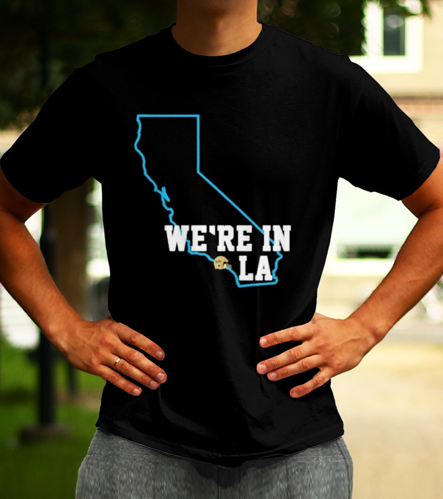 Deshaun Foster We're In LA With California Outline And LA Helmet T-Shirt