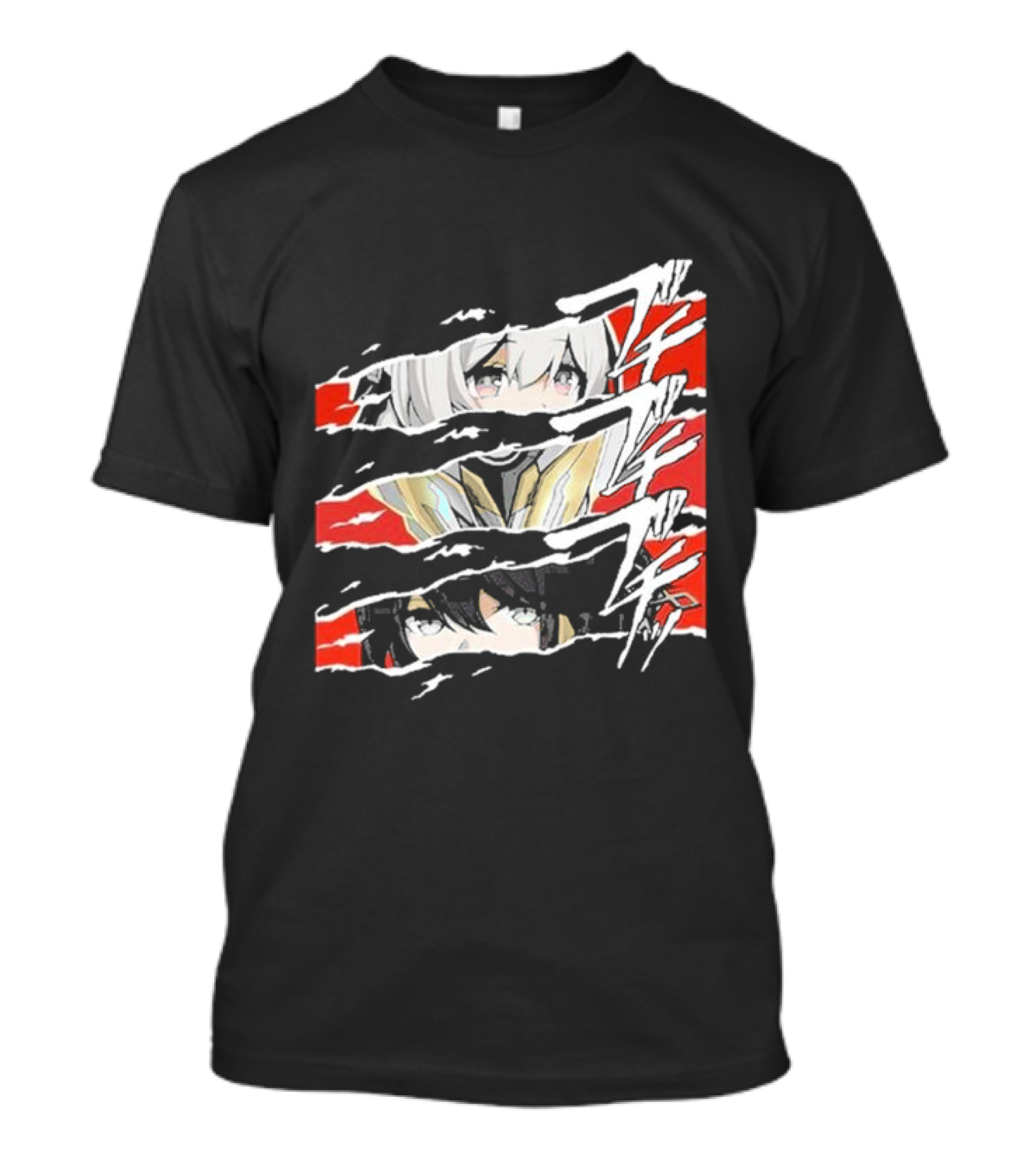 Honkai Star Rail Character Split Faces Ripple Effect T-Shirt