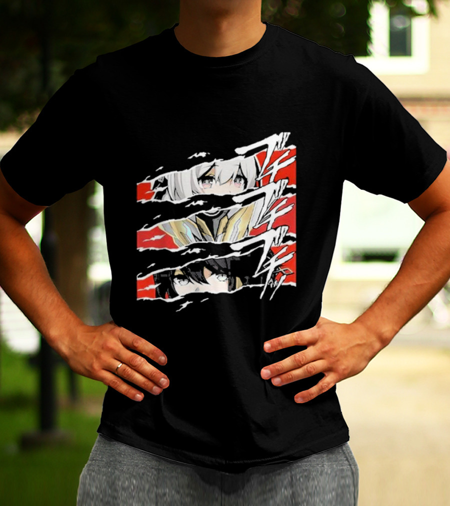 Honkai Star Rail Character Split Faces Ripple Effect T-Shirt