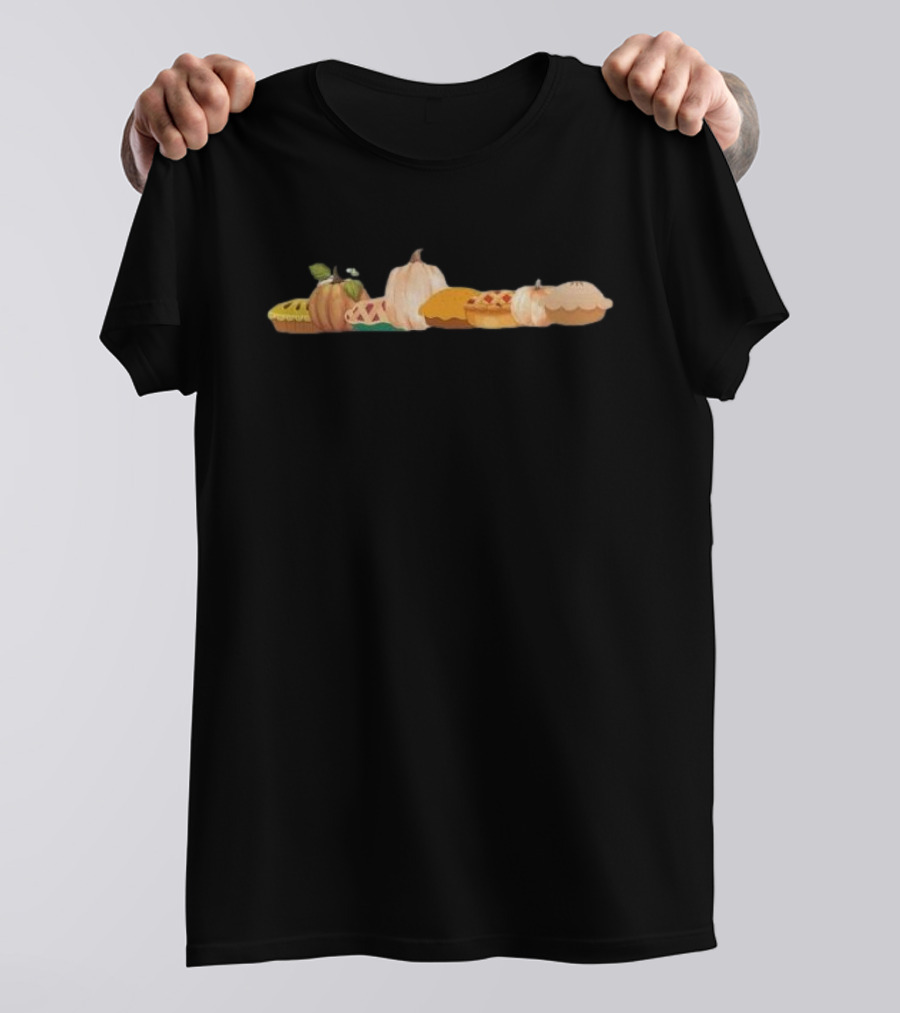 Row Of Pumpkin And Pies T-Shirt