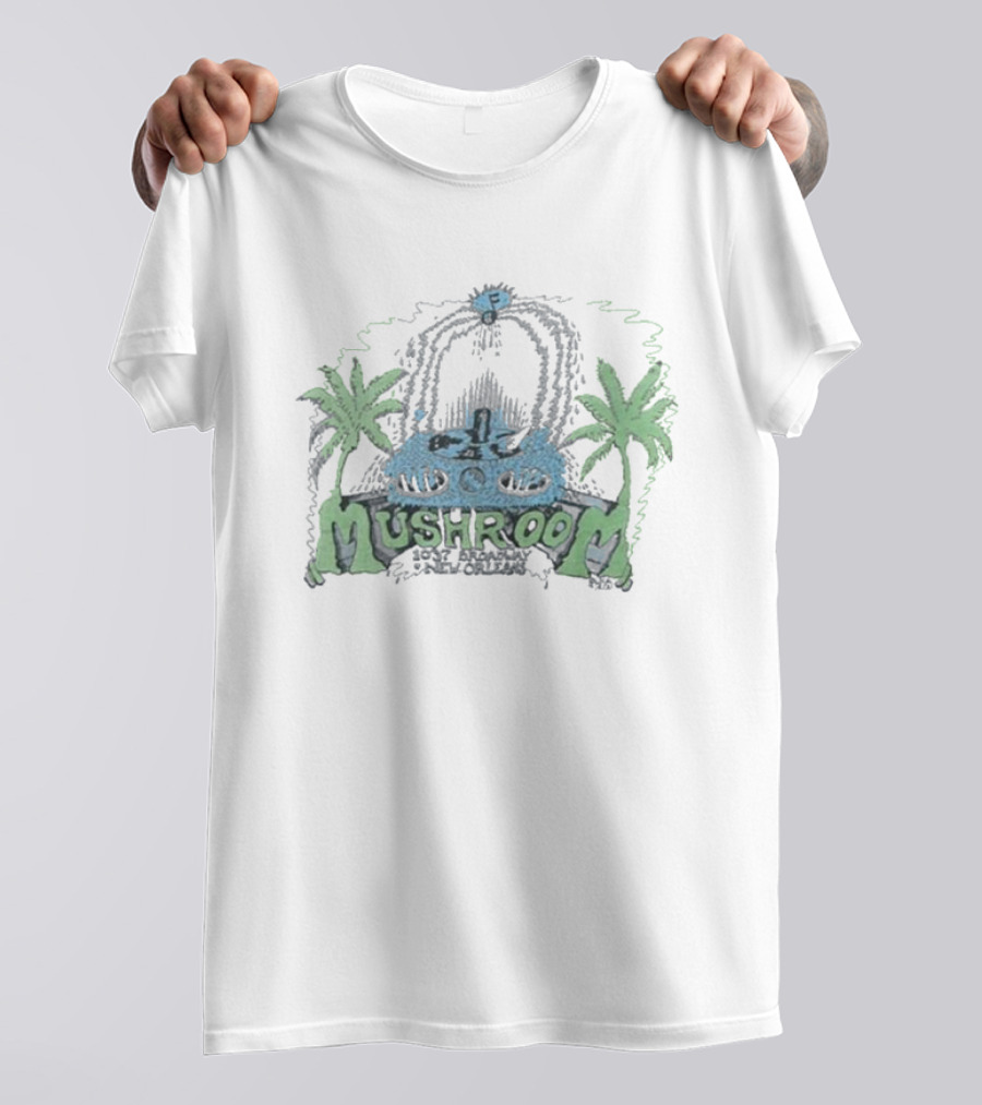Palm Trees And Tape Deck Mushroom 1976 T-Shirt