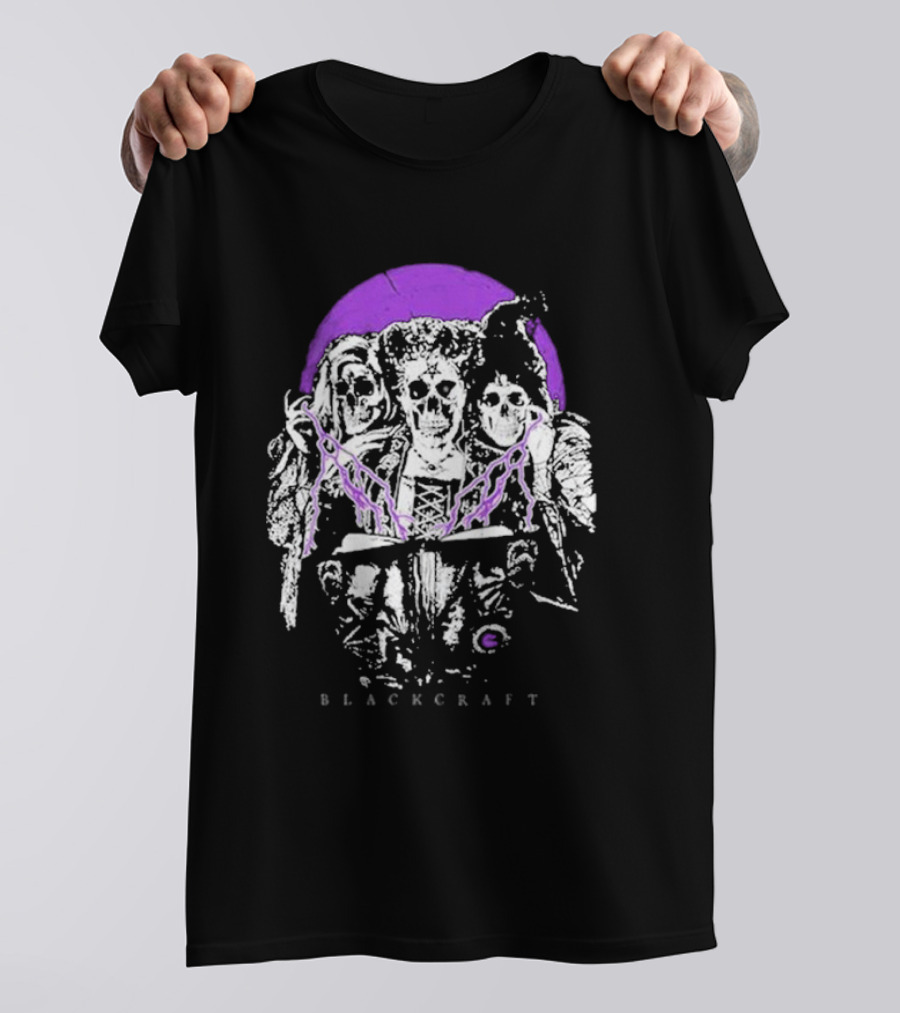 Blackcraft Skeleton Sisters With Purple Circle T-Shirt