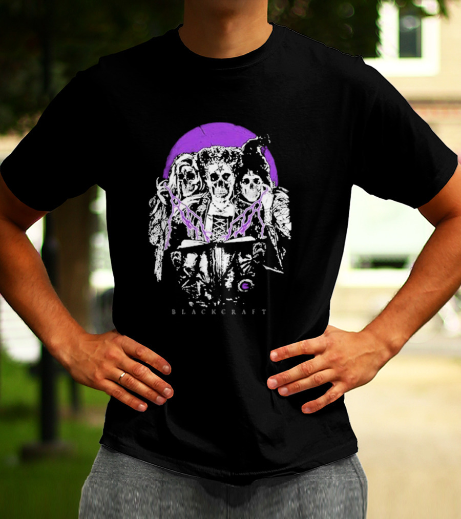 Blackcraft Skeleton Sisters With Purple Circle T-Shirt