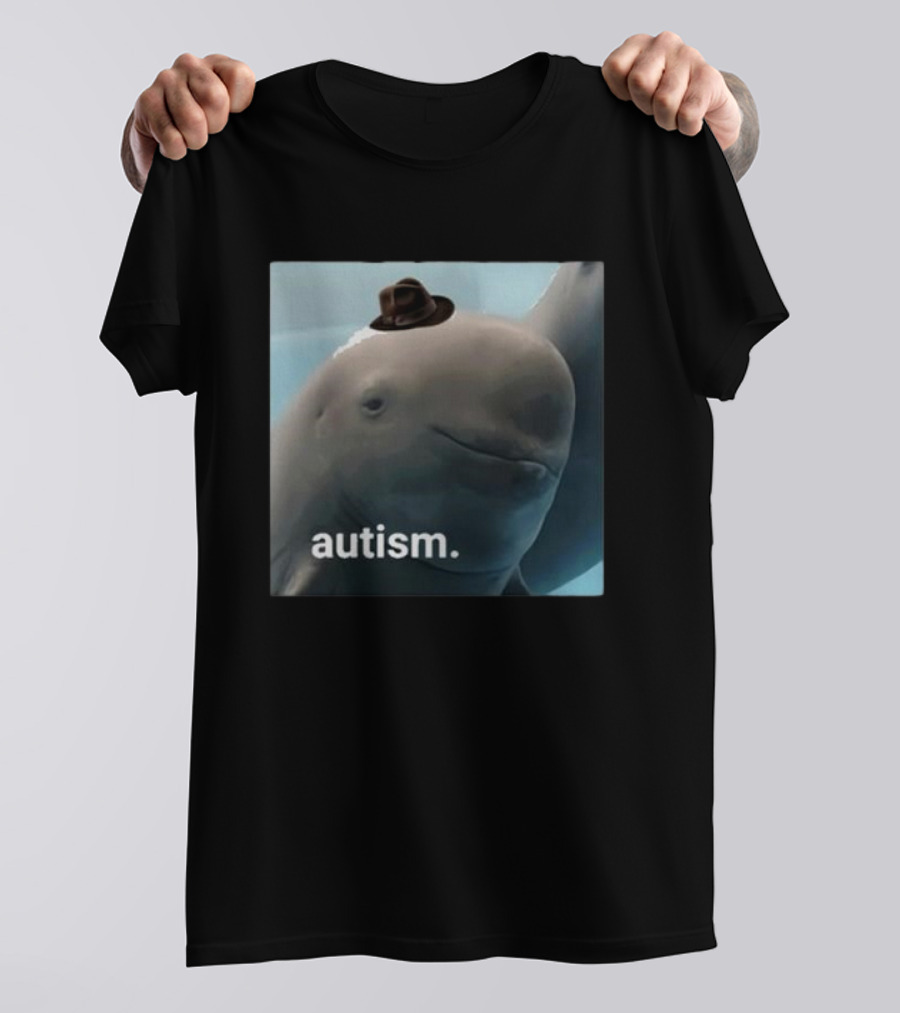 Dolphin Wearing Hat Autism T-Shirt
