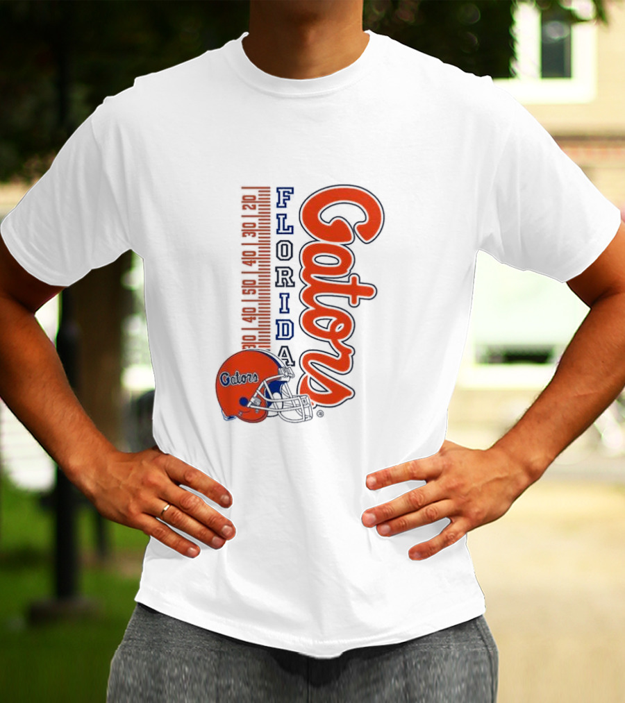 Florida Gators Football Helmet Scoreboard T-Shirt