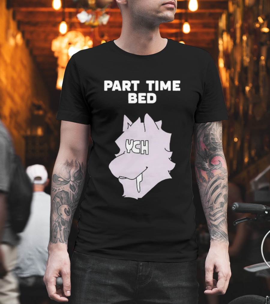 Gustav Indycar Part Time Bed YCH Wolf Head T-Shirt