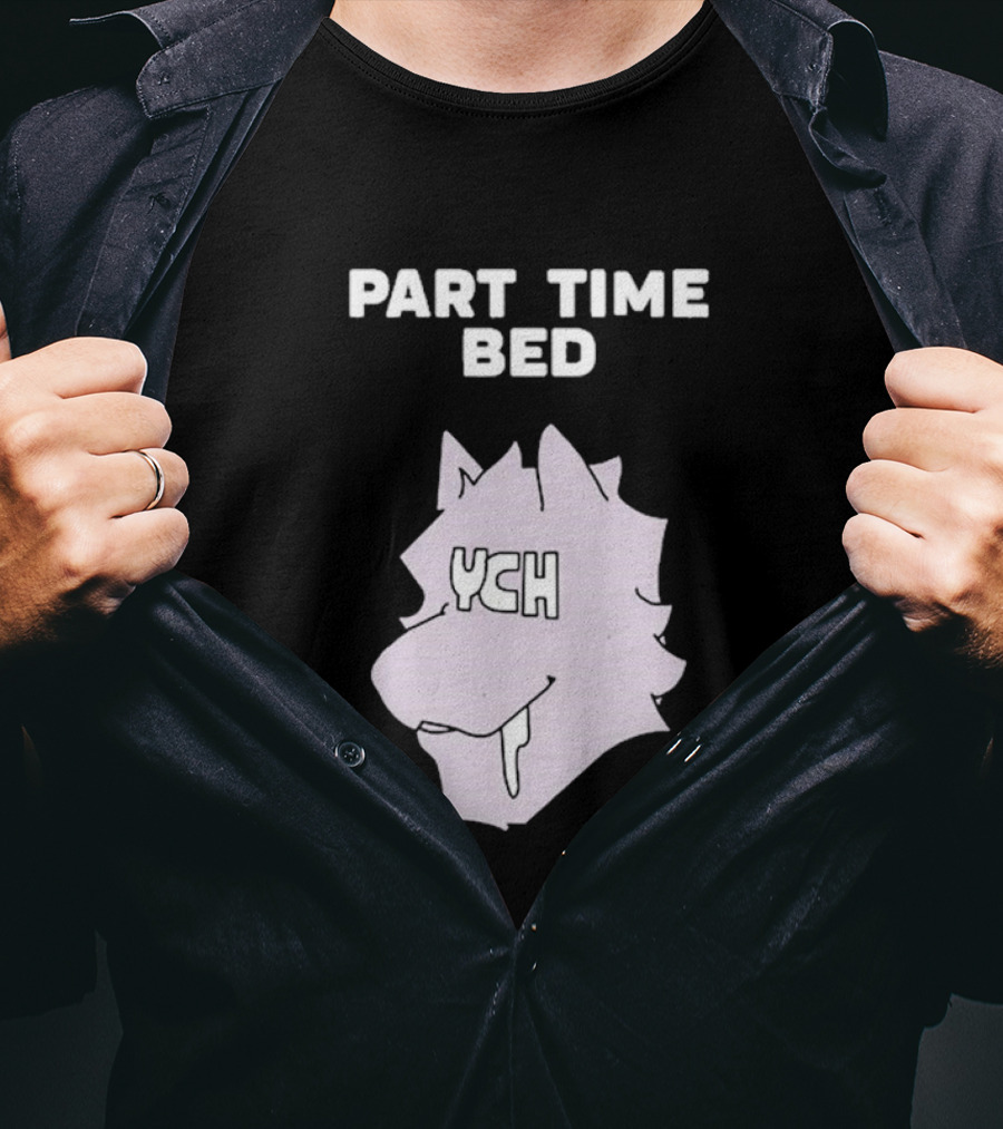 Gustav Indycar Part Time Bed YCH Wolf Head T-Shirt