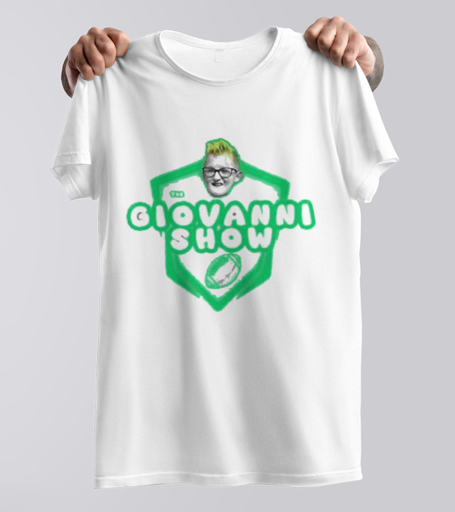 Support The Giovanni Show Football Badge T-Shirt