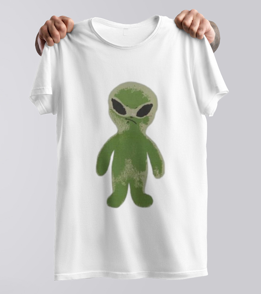 The8 Hoodhood Alien Overfit Half Green Character T-Shirt