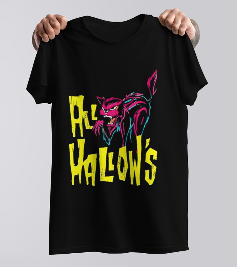 All Hallow's Afireinside Cat T-Shirt