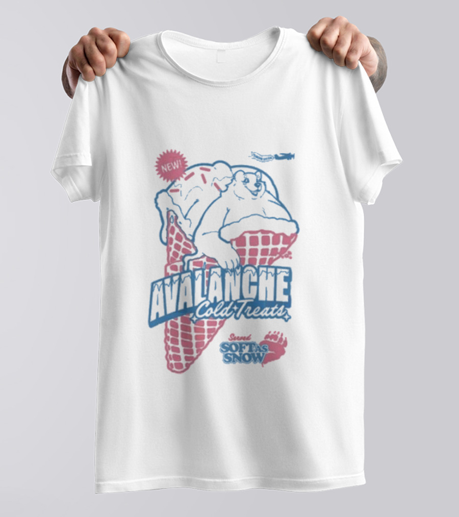 Avalanche Cold Treats Soft As Snow New Bear Cone T-Shirt