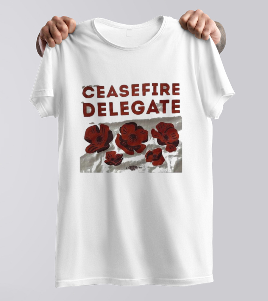Ceasefire Delegate Red Poppies And Peace T-Shirt
