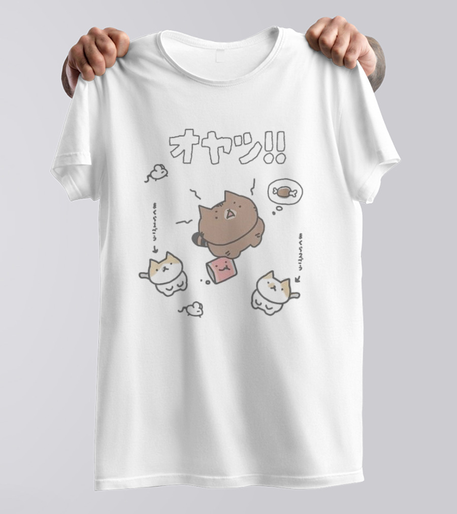 Chuchu Lulu Snacks Wonderland Oyatsu Cat Characters T-Shirt