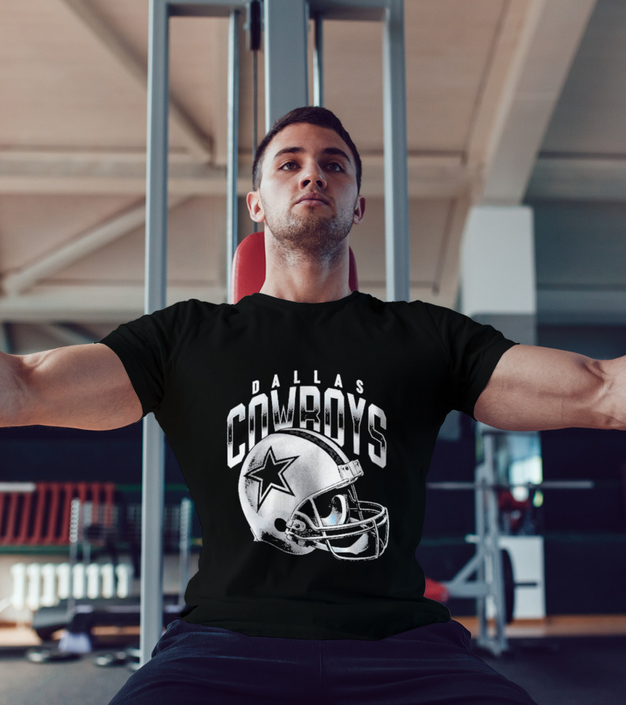 Dallas Cowboys Silver Star Helmet T-Shirt
