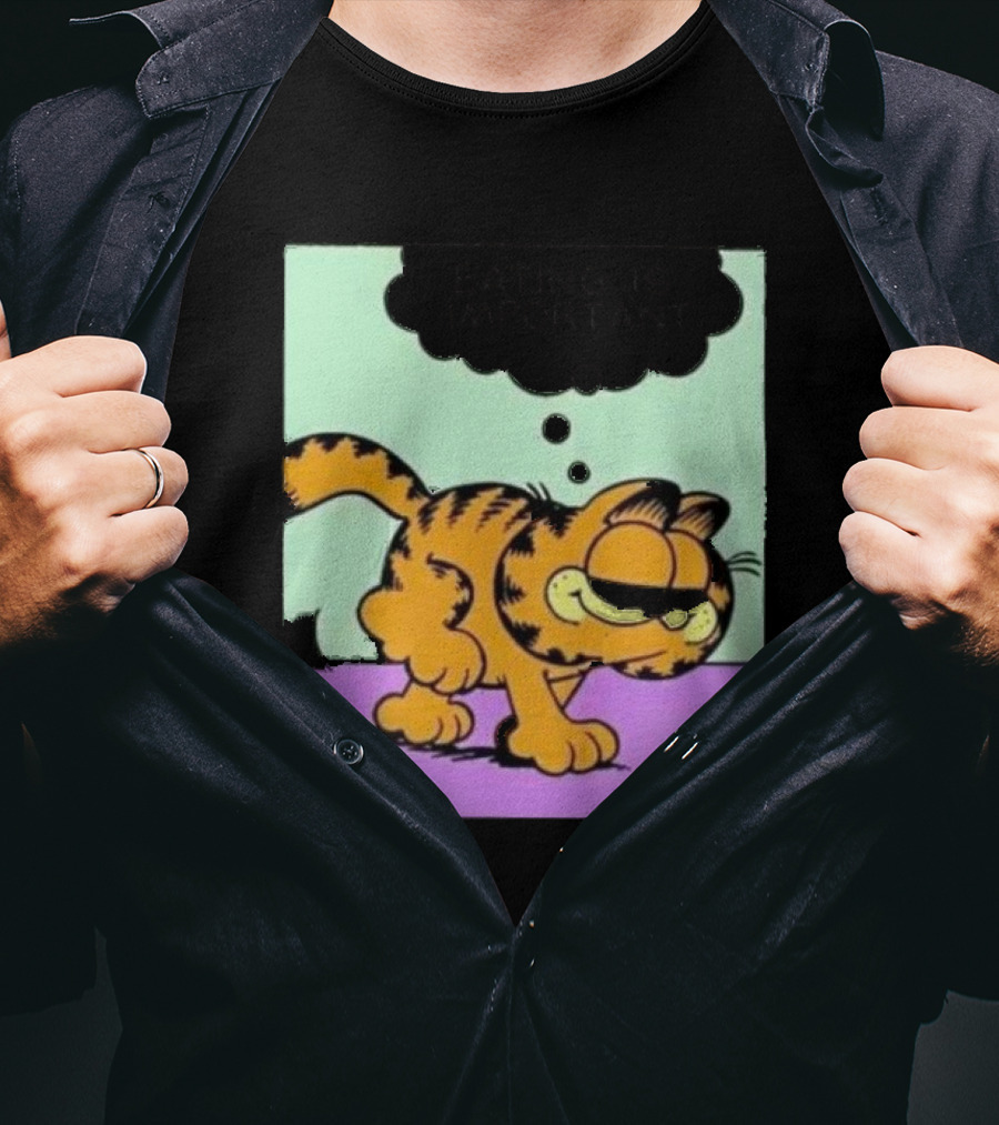 Garfield Eating Is Important Cartoon Character Comic Strip Image T-Shirt