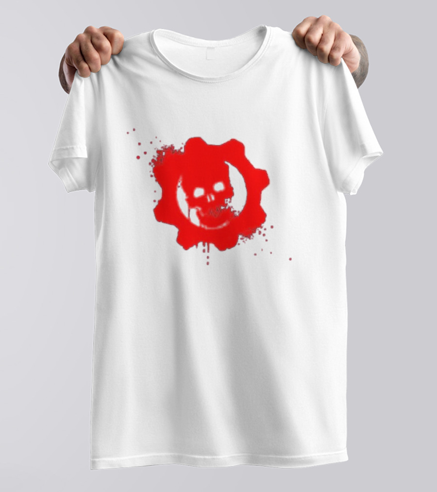 Gears Of War Crimson Omen Icon In Red With Skull T-Shirt