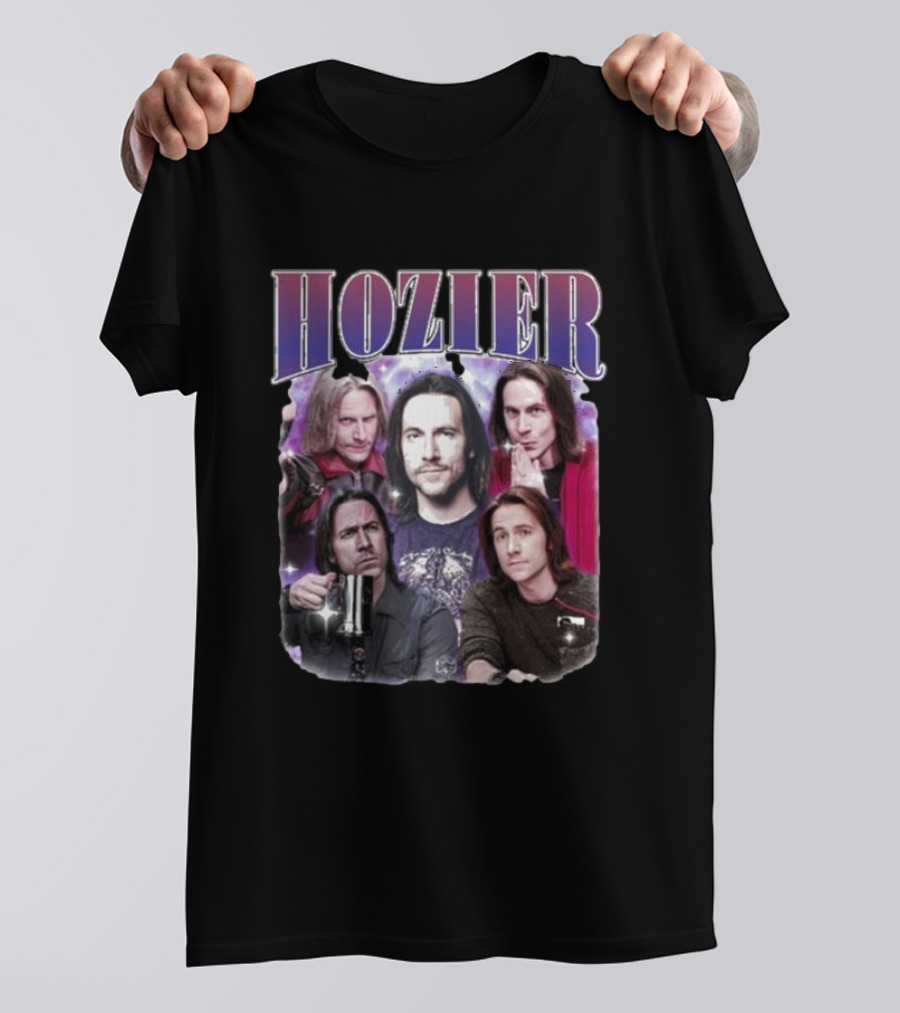 Hozier Music Hozier Matt Mercer Starry Background Collage T-Shirt