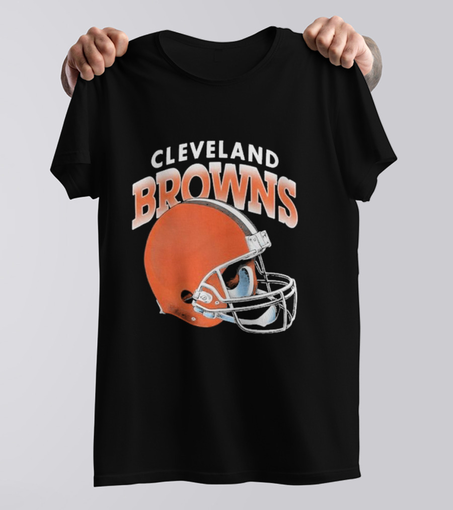 Cleveland Browns Helmet Logo Gradient T-Shirt