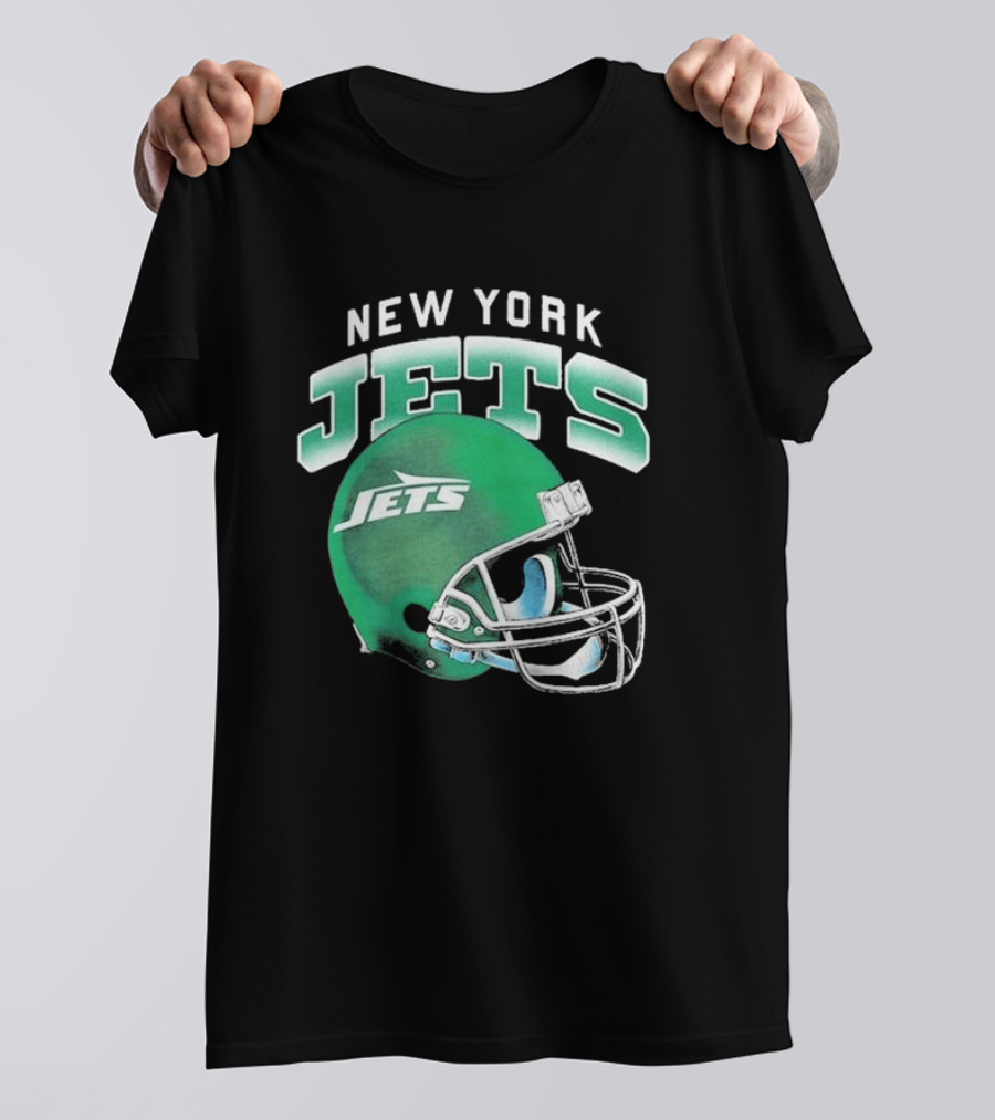 New York Jets Green Gradient Helmet T-Shirt
