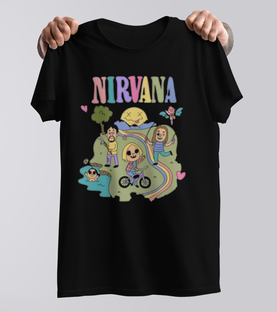 Nirvana Sean Solomon Cartoon Band T-Shirt