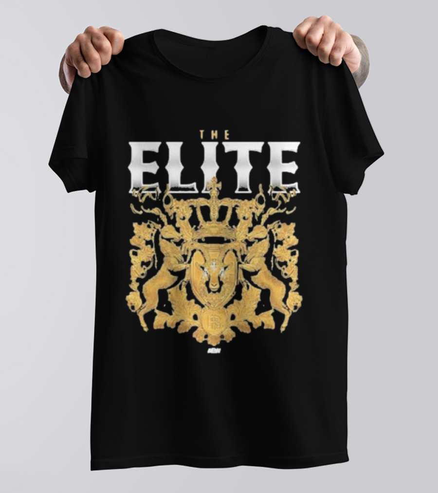 The Elite AEW Gold Coat Of Arms Crest T-Shirt