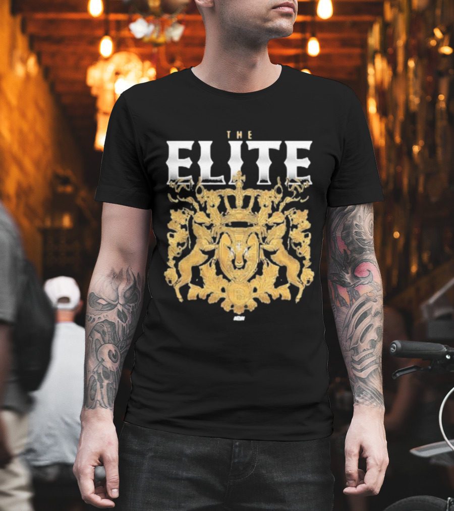 The Elite AEW Gold Coat Of Arms Crest T-Shirt