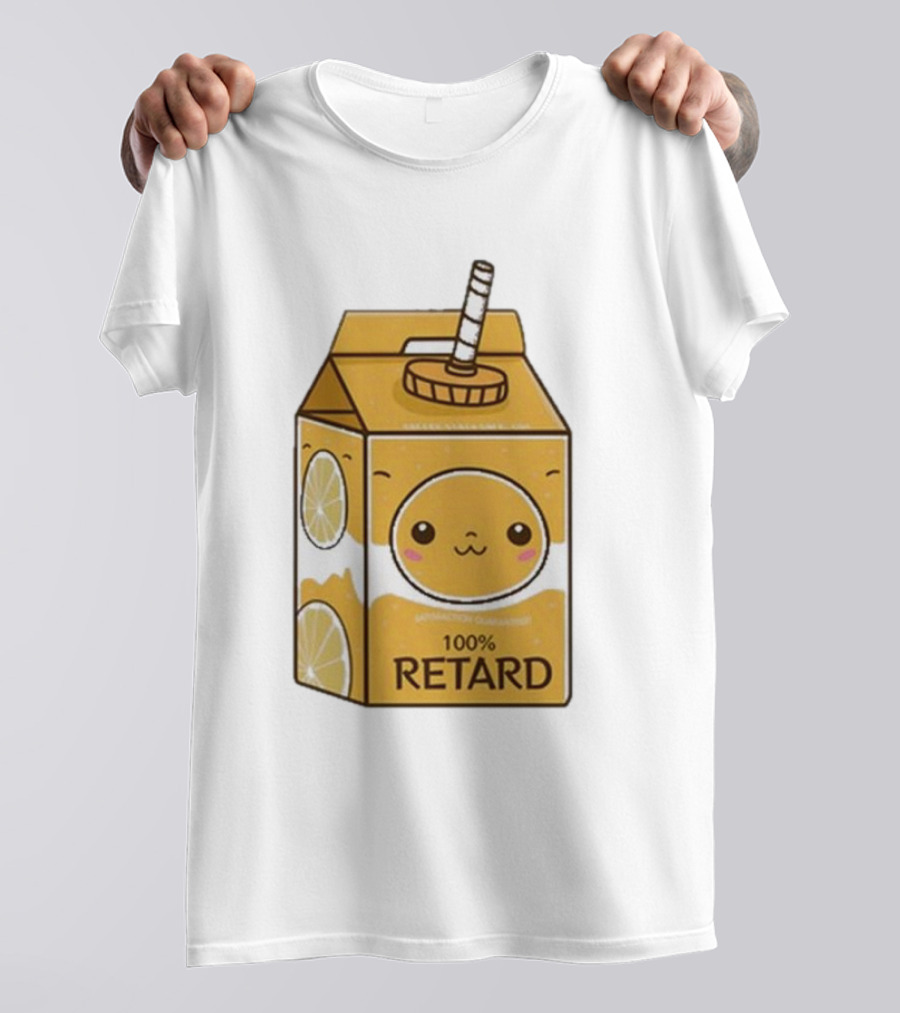 Satisfaction Guaranteed 100 Retard Lemon Juice Box Kawaii Face T-Shirt
