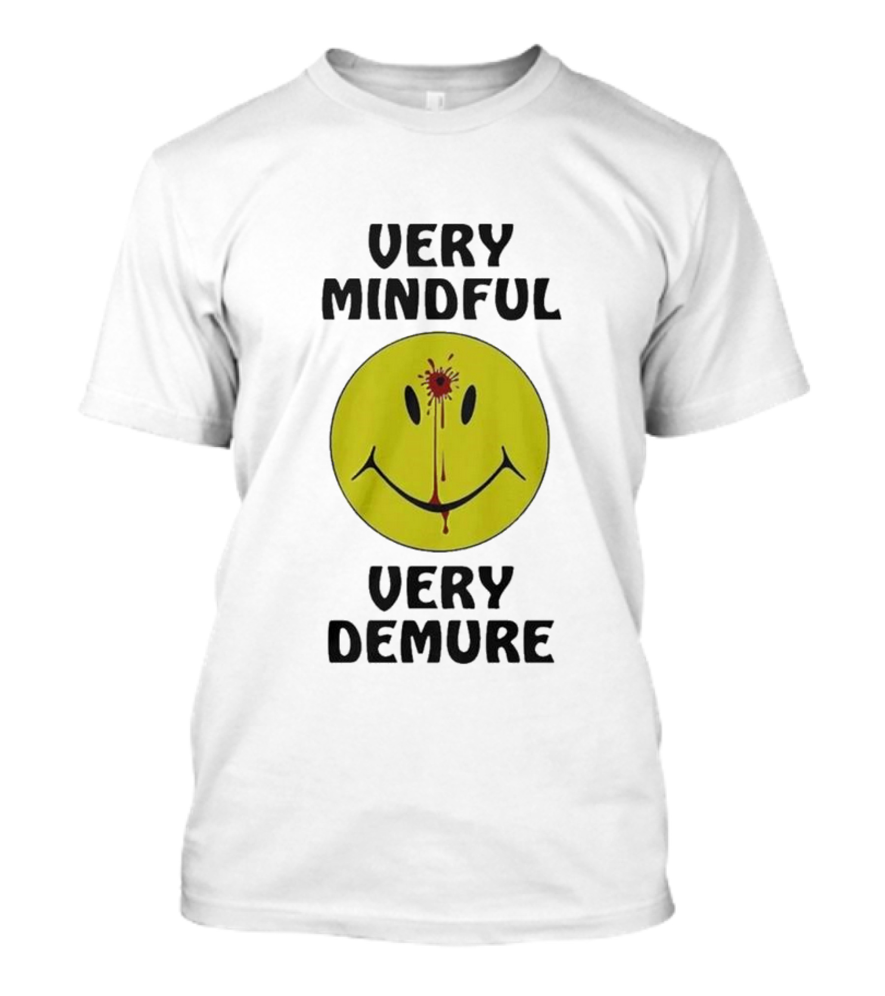 Very Mindful Very Demure Bloodied Smiley Face Icon T-Shirt