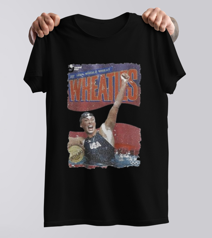 100% Whole Wheat Wheaties USA Olympics 1996 Champion T-Shirt