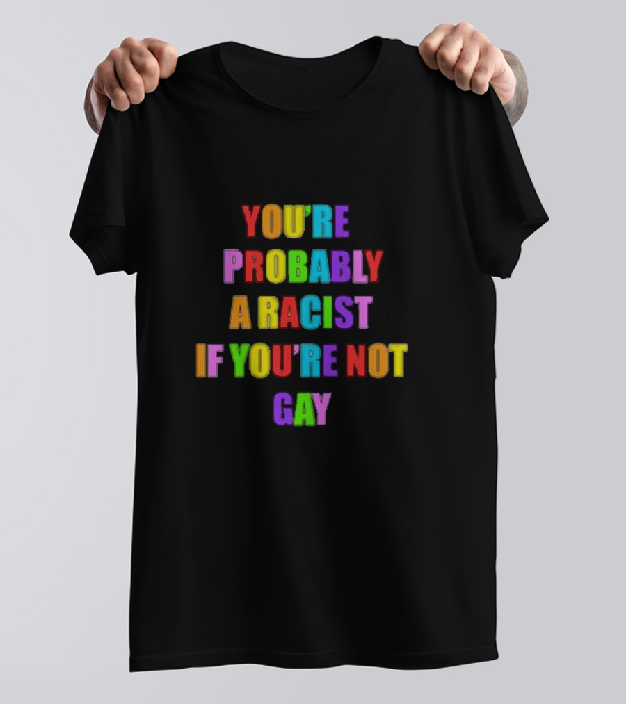 You’re Probably A Racist If You’re Not Gay T-Shirt