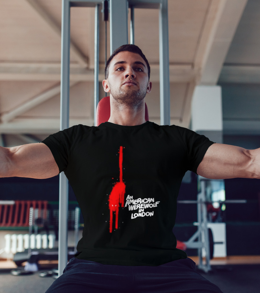 An American Werewolf In London Retro Horror Movie Red Cat T-Shirt