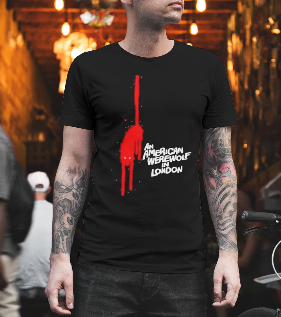 An American Werewolf In London Retro Horror Movie Red Cat T-Shirt