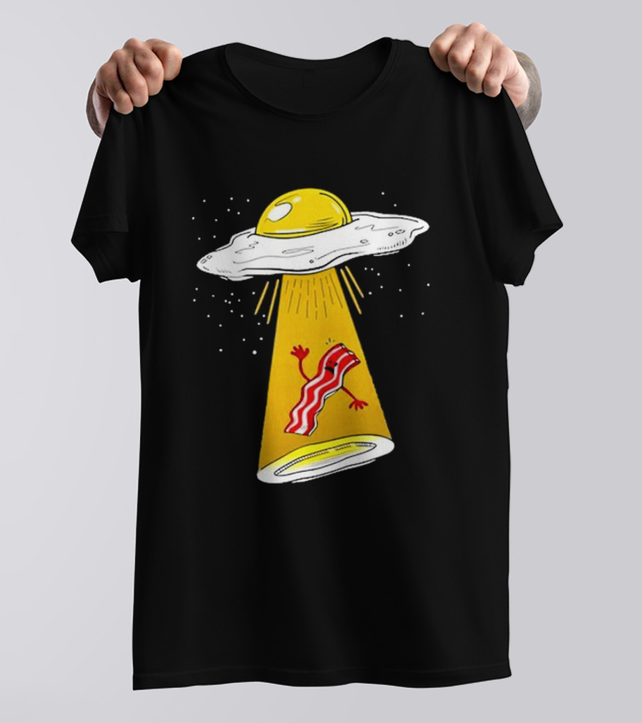 Dave Danna Wonder Nation Alien UFO Egg Abduction Breakfast T-Shirt