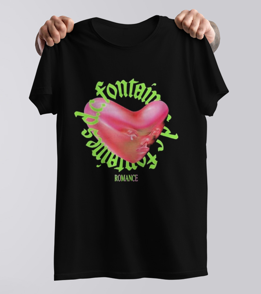Fred Again X Fontaines DC Romance Heart Face T-Shirt