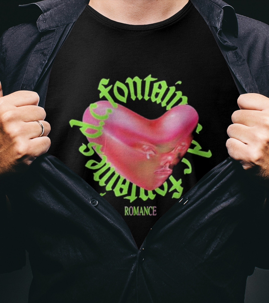 Fred Again X Fontaines DC Romance Heart Face T-Shirt