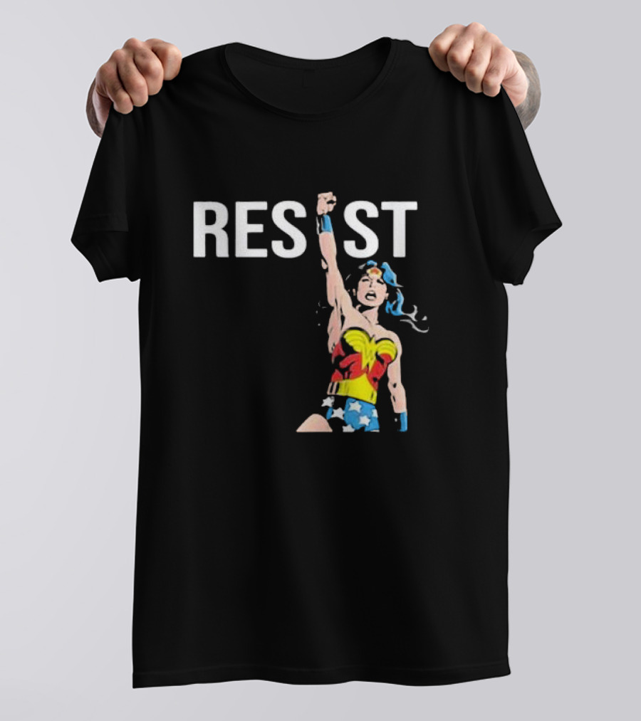 Wonder Woman Resist Power Iconic Fist Uplift T-Shirt