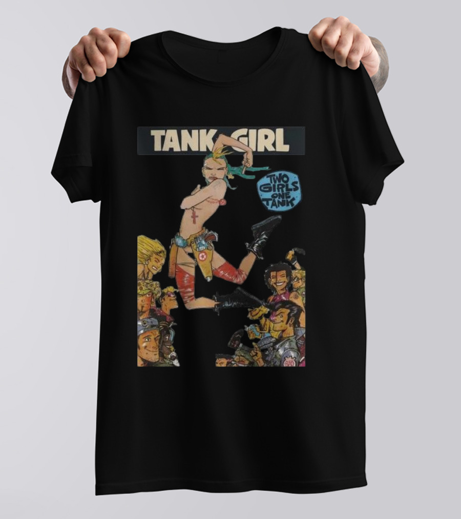 Tank Girl Two Girls One Tank Comic Art Adventure Iconic Characters T-Shirt