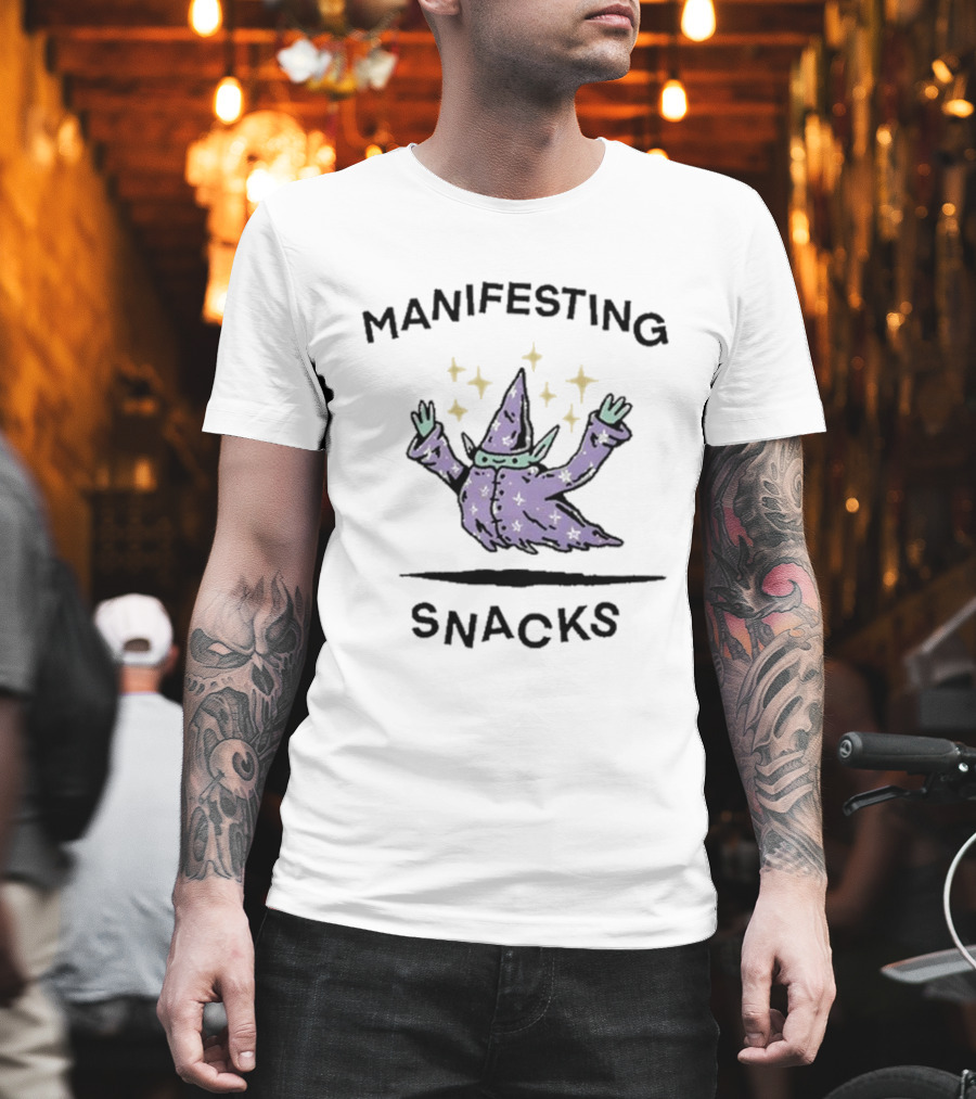 Wizard Of Barge Manifesting Snacks Stars Magic T-Shirt