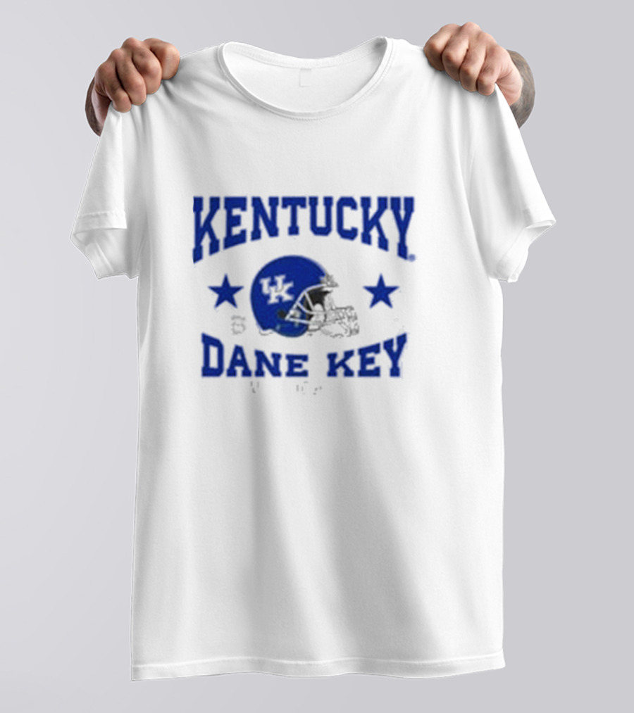 Kentucky Dane Key Football Helmet Stars T-Shirt