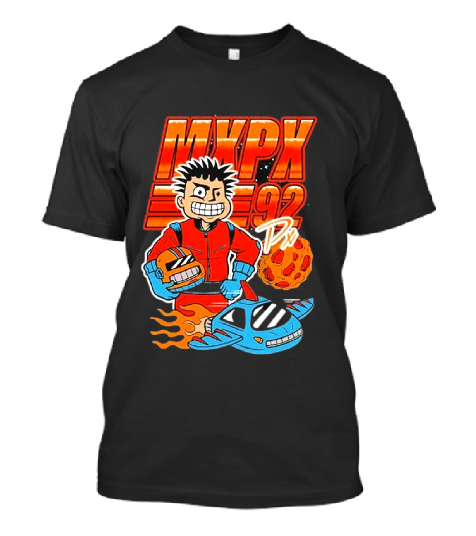 MXPX 92 PX Racing Cartoon Character With Space T-Shirt