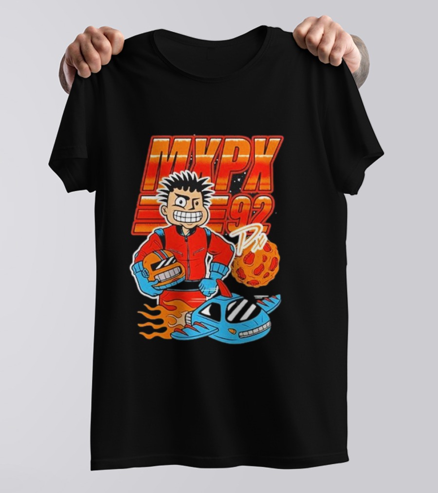 MXPX 92 PX Racing Cartoon Character With Space T-Shirt